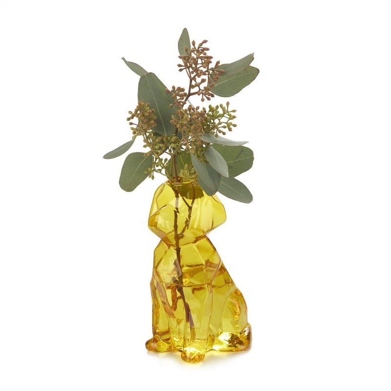 Balvi Sphinx Dog Vase Amber 15 cm