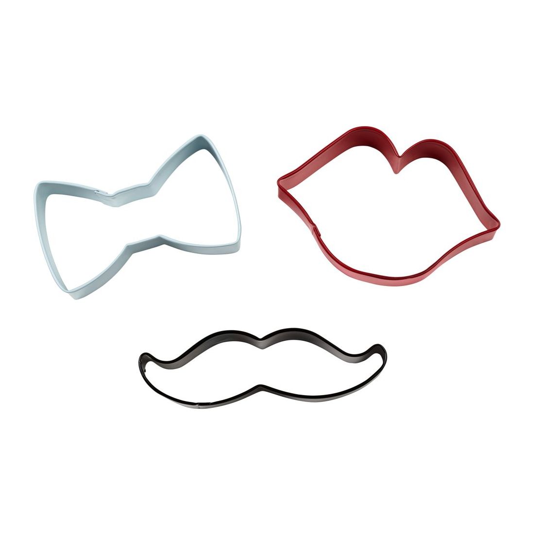 Wilton Tie Mustache Lip Cookie Cutters (Set of 3)