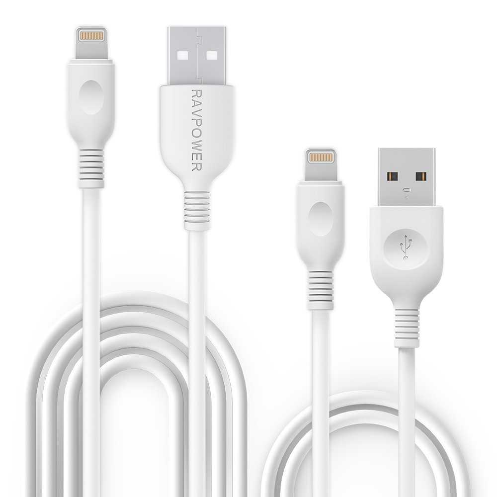 RAVPower MFi Lightning Cable White (Pack of 2)