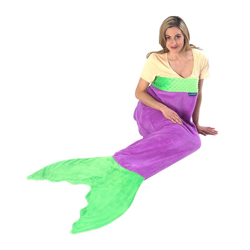 Blankie Tails Mermaid Tail Blanket Purple/Seafoam Adultsize