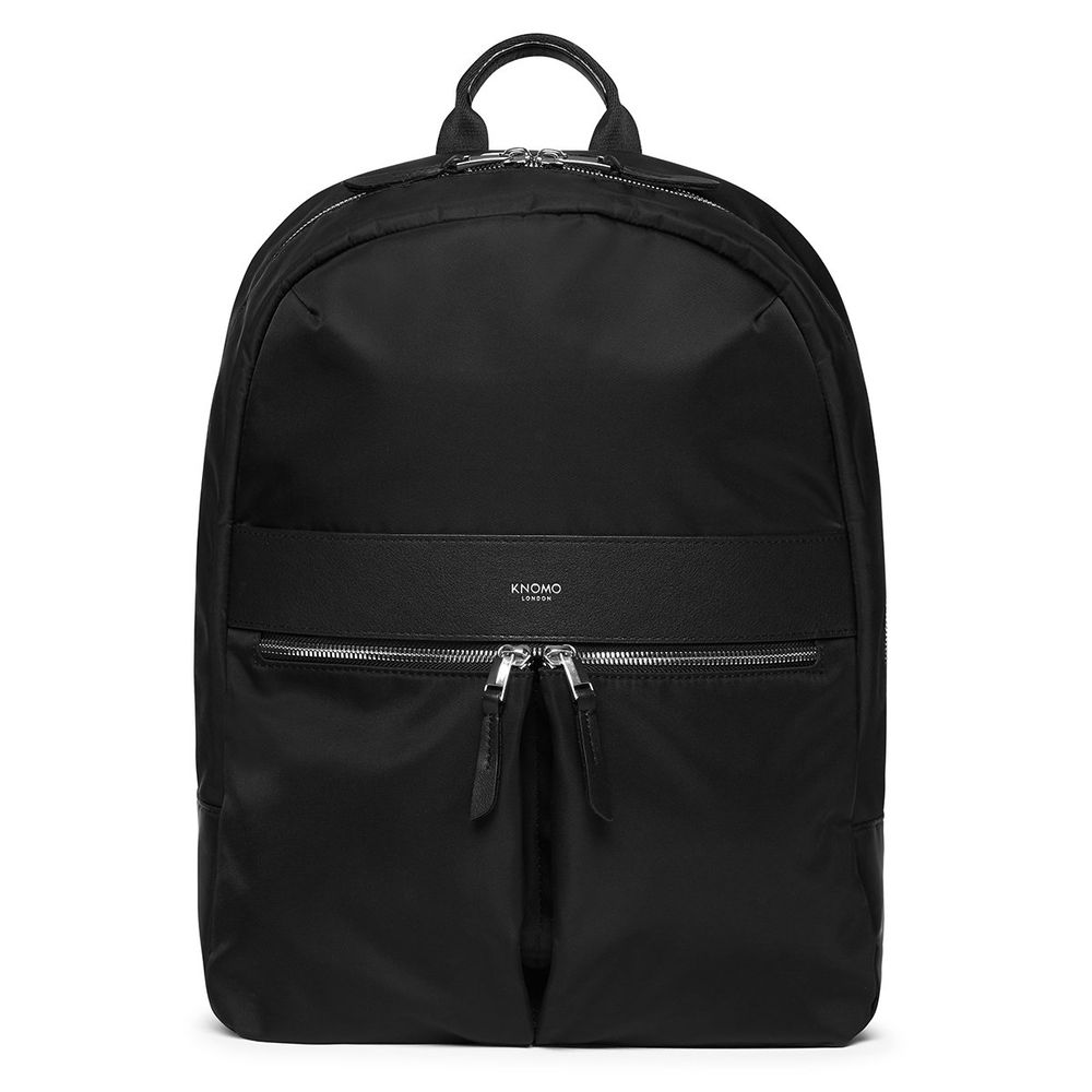 Knomo Beauchamp Laptop Backpack 14-Inch Black/Silver Hardware