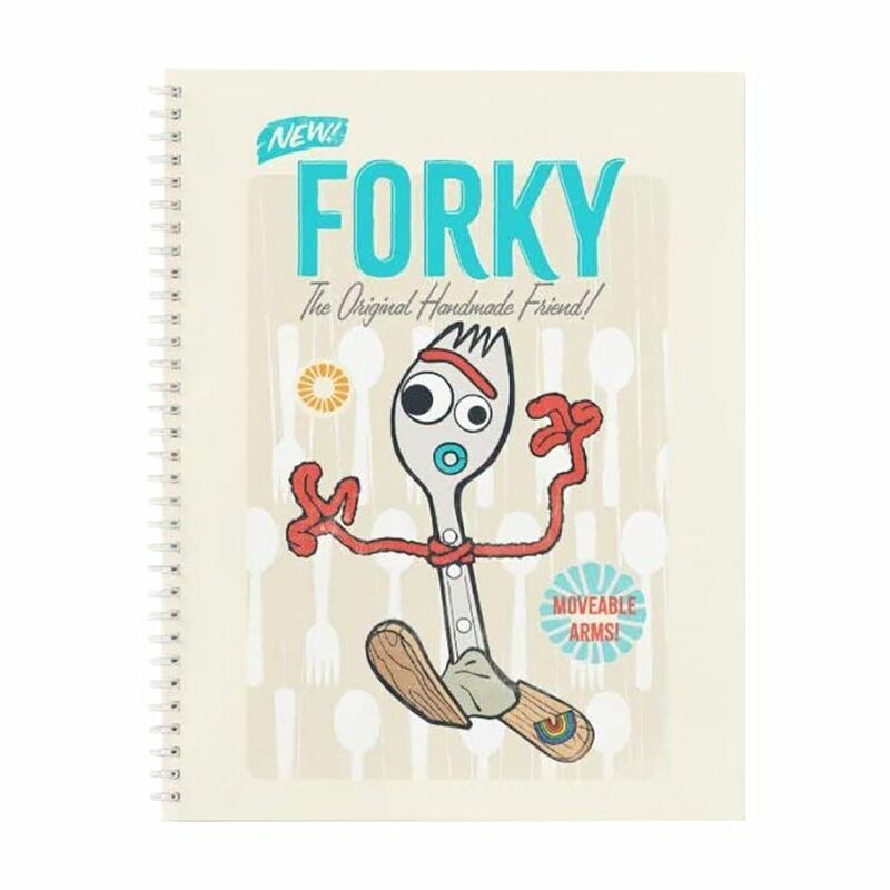 مفكرة بنمط تقليدي وطبعة اللعبة فوركي تحمل عبارة "Forky" من فونكو تويز