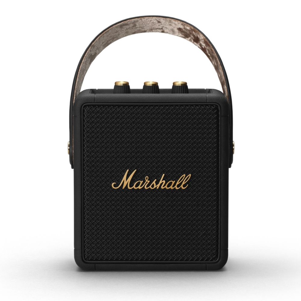 Marshall Stockwell II Black & Brass Portable Bluetooth Speaker