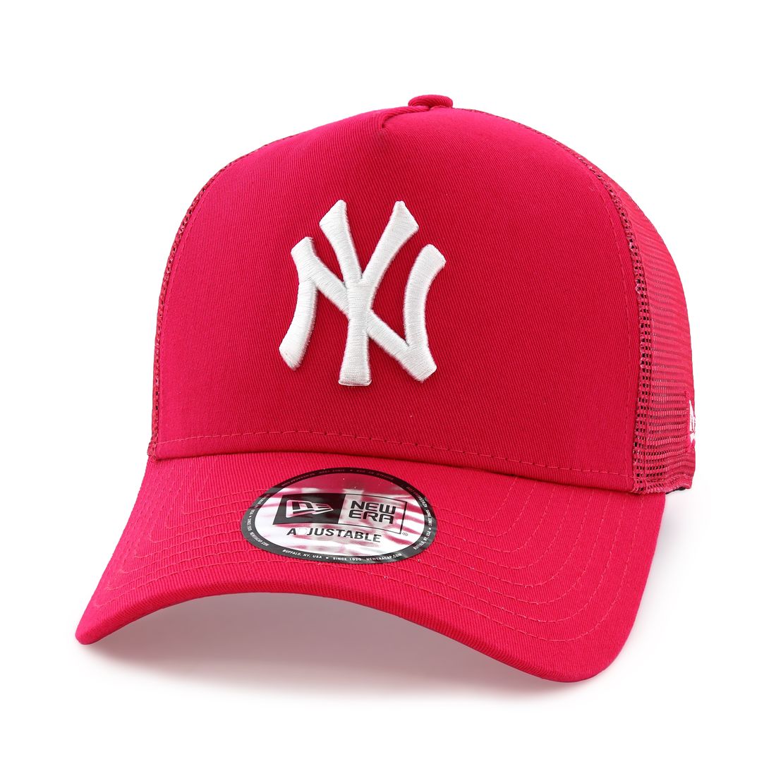 قبعة للرجال تحمل علامة فريق يانكيز نيويويورك تونال ميش تراكر من نيو إيرا لون زهري