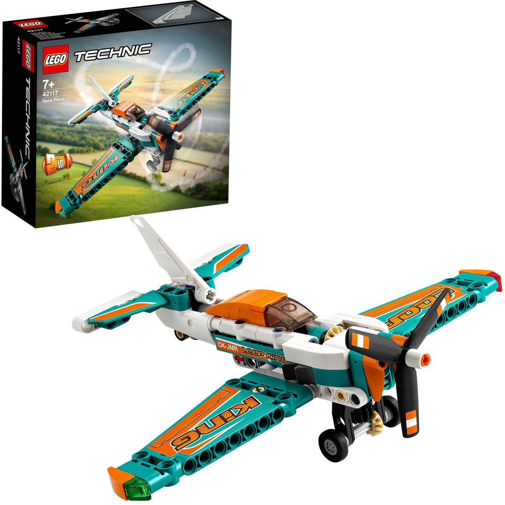 لعبة مجموعة بناء وتركيب مكعبات على شكل طائرة سباق هوائية تكنيك من ليغو 42117