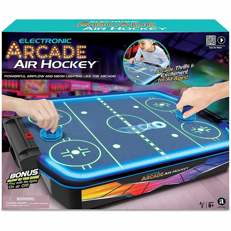 Merchant Ambassador Electronic Arcade Air Hockey (Neon Series)