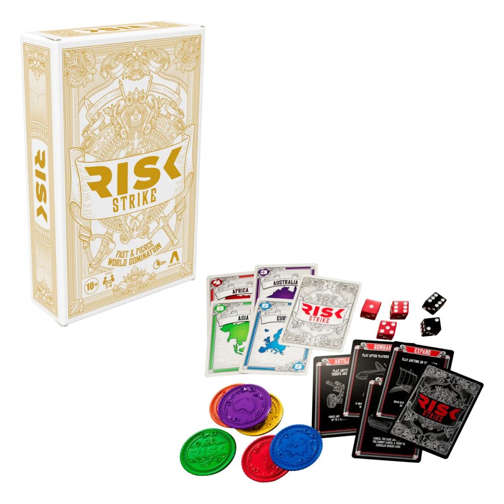 Hasbro Gaming Risk Strike Cards And Dice Game F6650