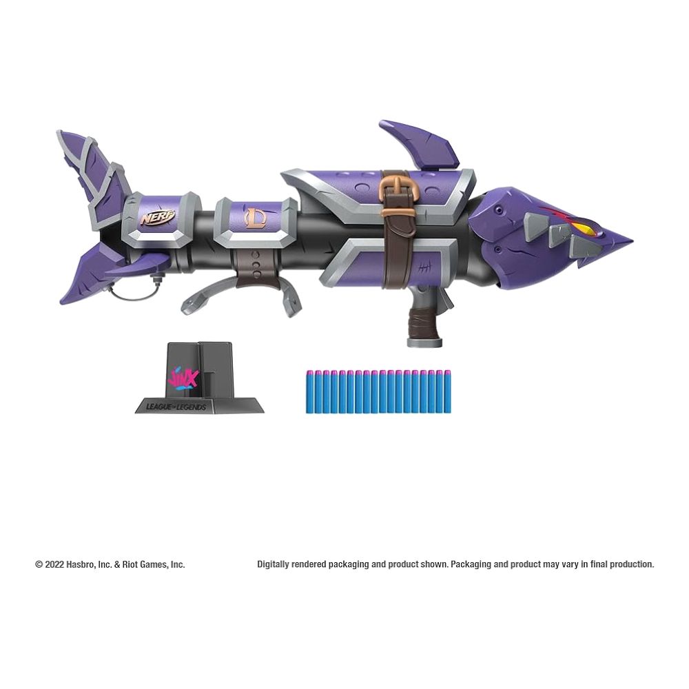 Nerf Lmtd League Of Legends Jinx Fishbones Blaster F6382