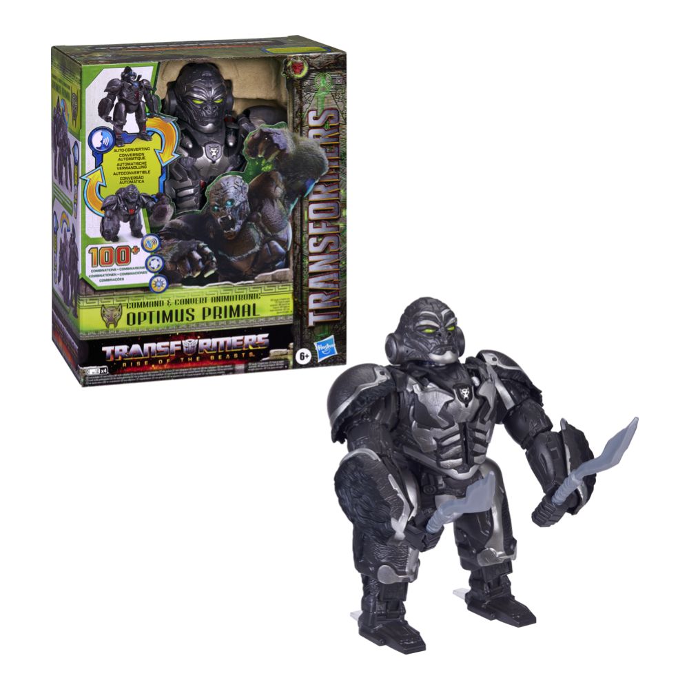 Transformers Rise Of The Beasts Command & Convert Animatronic Optimus Primal 125 Inch Electronic Toy F3937