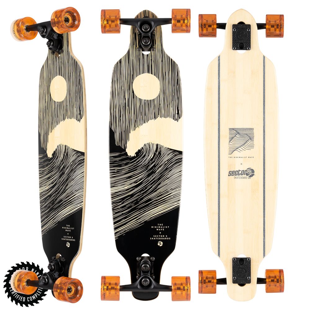 Sector 9 Shoots Full Moon Completed Longboard 33.5 x 8.7 inch