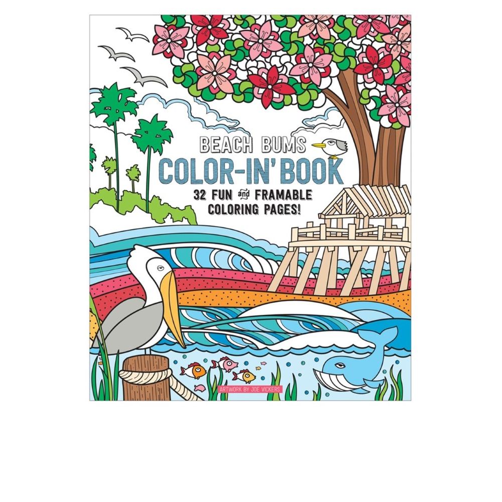 International Arrivals Beach Bums Color-In Book