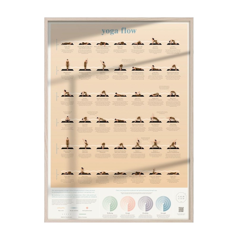 Calm Club Yoga Flow Poses Poster (50 x 70cm) Calm Club Yoga Flow Poses Poster (50 x 70cm)
