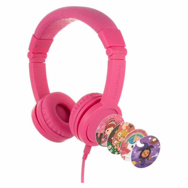 Buddyphones Explore Plus Foldable Headphone with Mic - Rose Pink