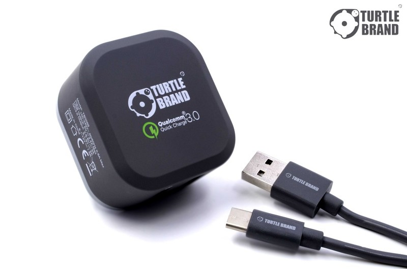 Turtle Brand Dual Port Charger QC3.0 with Type-C Cable