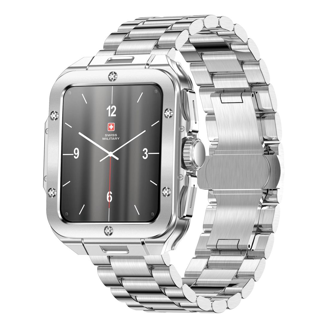 Swiss Military Alps 2 Smartwatch with Silver Frame and Silver StainlessSteel Strap