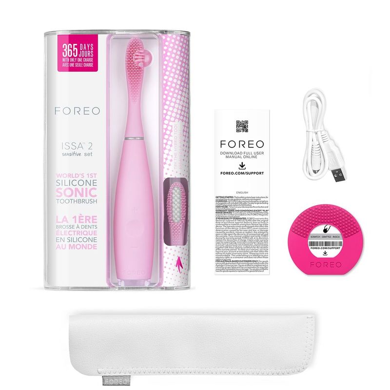 Foreo Issa 2 Sensitive Electric Toothbrush Set Pearl Pink