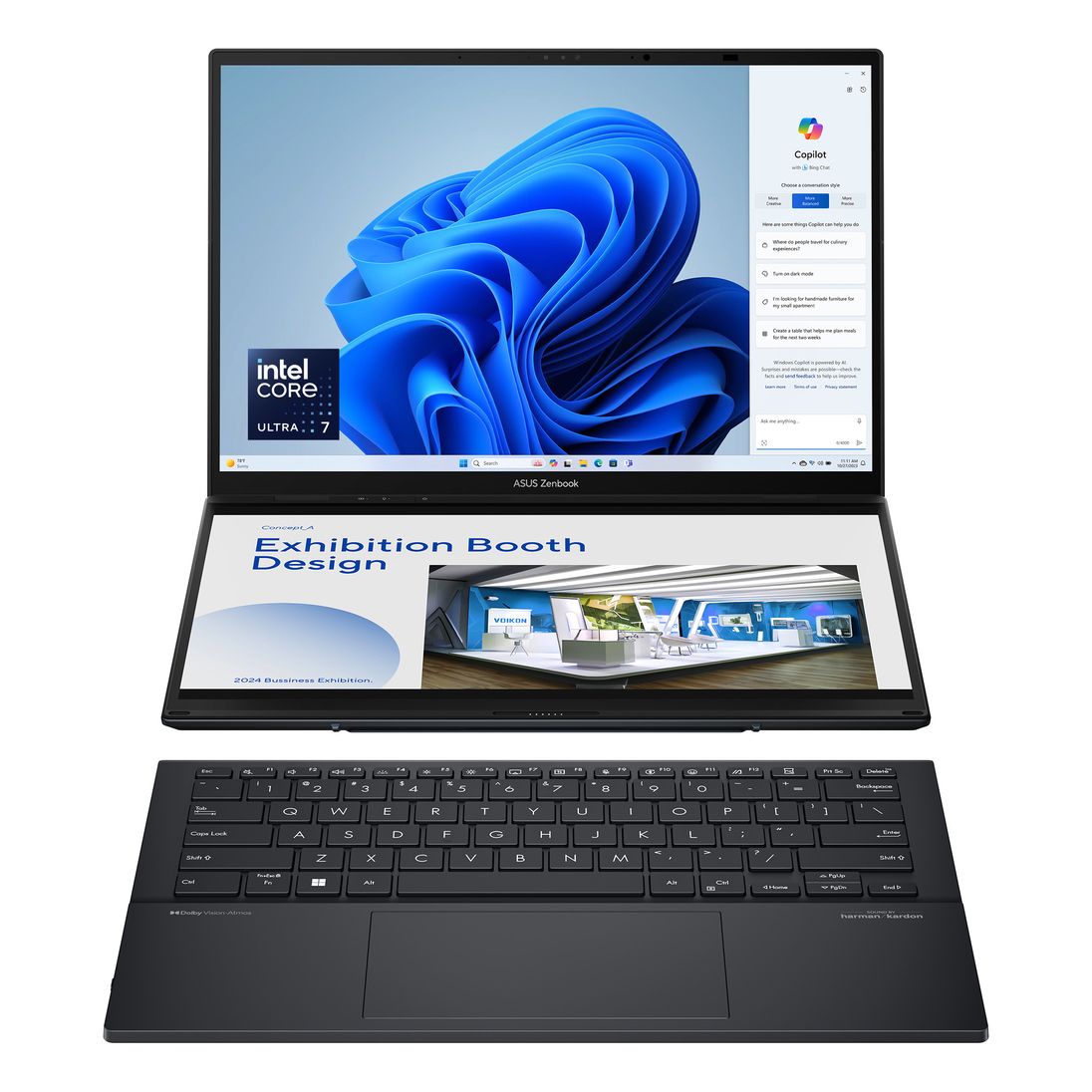 ASUS Zenbook Duo OLED Laptop - UX8406MA-OLEDI7IG - Intel Core Ultra 7-155H/16GB RAM/1TB SSD/Intel Arc Graphics/14