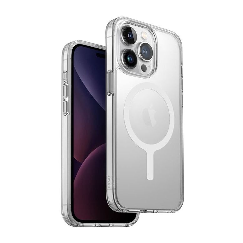 UNIQ Hybrid iPhone 15 Pro Case - MagClick Charging Lifepro Xtreme - Dove