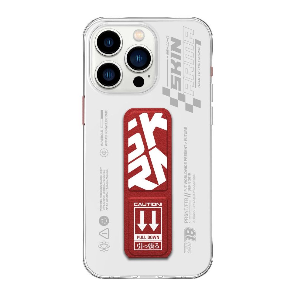 SkinArma iPhone 15 Pro Max Case - Apex Grip-Stand - Red