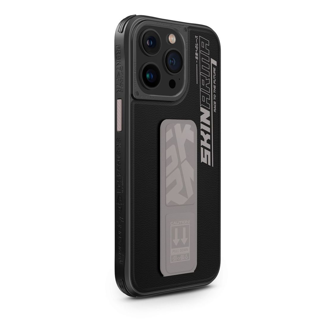 SkinArma iPhone 15 Pro Max Case - Slate Grip-Stand - Grey