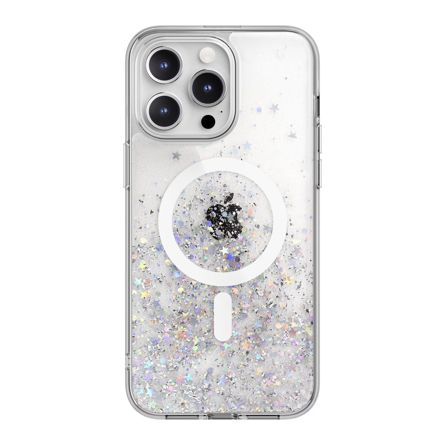 Switcheasy Starfield MagSafe Sparkling Glitter Resin Case For iPhone 15 Pro Max - Transparent