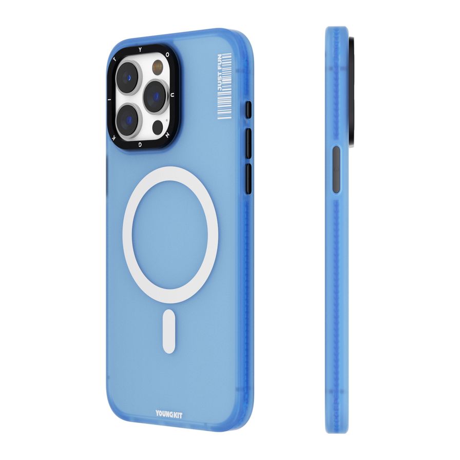Youngkit Hidden Sand MagSafe Protective Case For iPhone 15 Pro - Blue