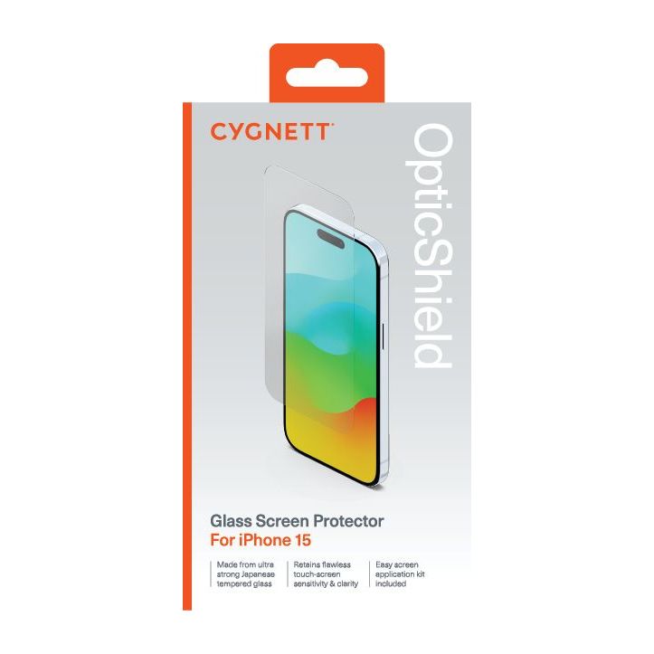 Cygnett Glass Screen Protector For iPhone 15