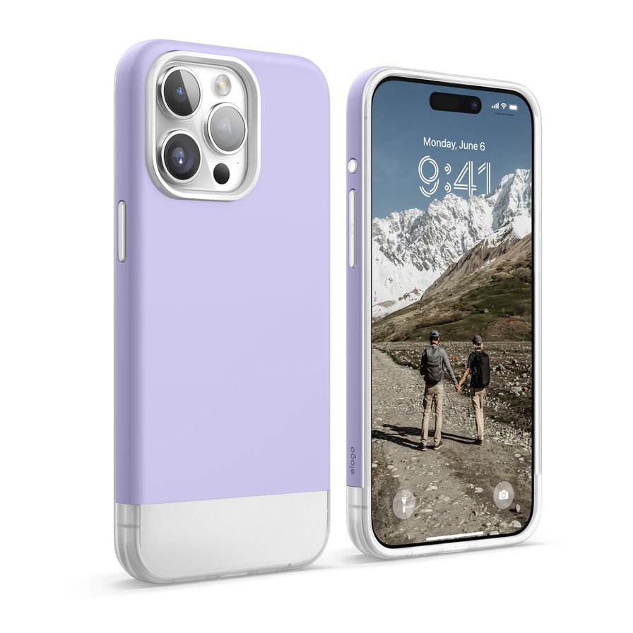Elago MagSafe Glide Case For iPhone 15 Pro Max - Purple/Clear