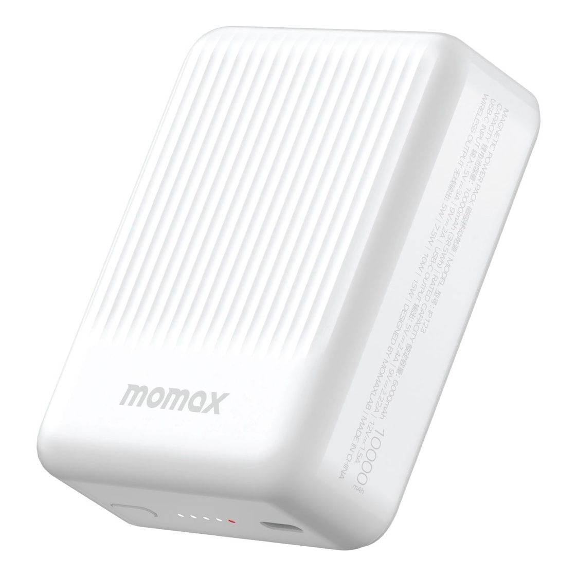 Momax Q.MAG Minimal 2 Magnetic Wireless Power Bank 10000mAh - White