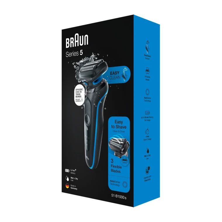 Braun Shaver Series 5 - 51-B1000s – Wet & Dry Shaver - Blue