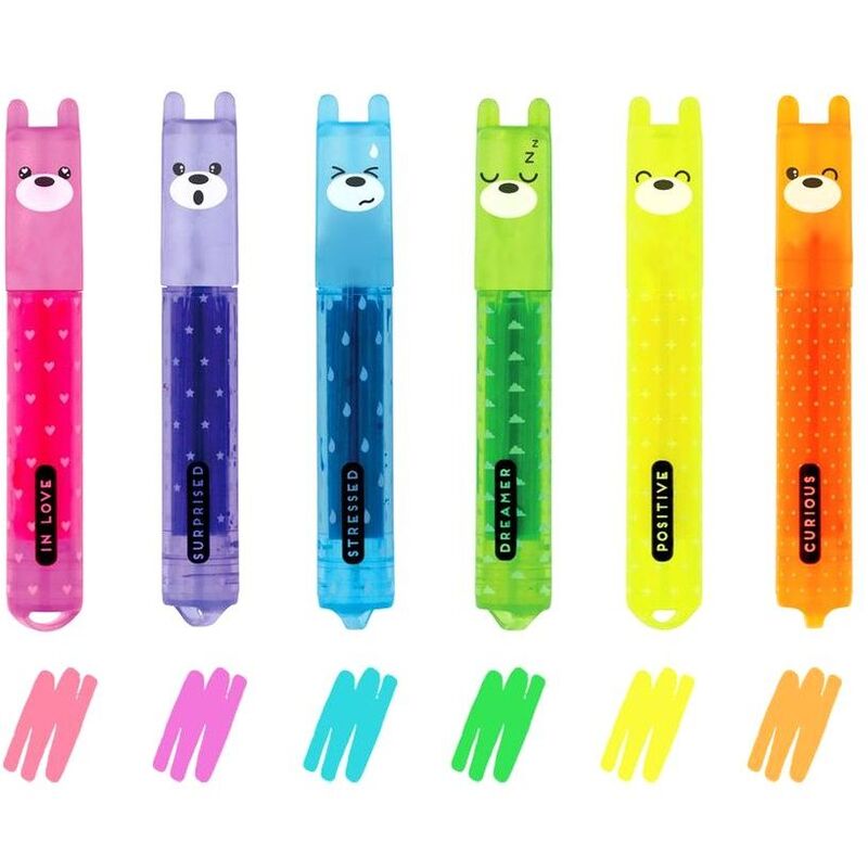 Legami Teddy's Mood - Mini Highlighters (Set of 6) Legami Teddy's Mood - Mini Highlighters (Set of 6)