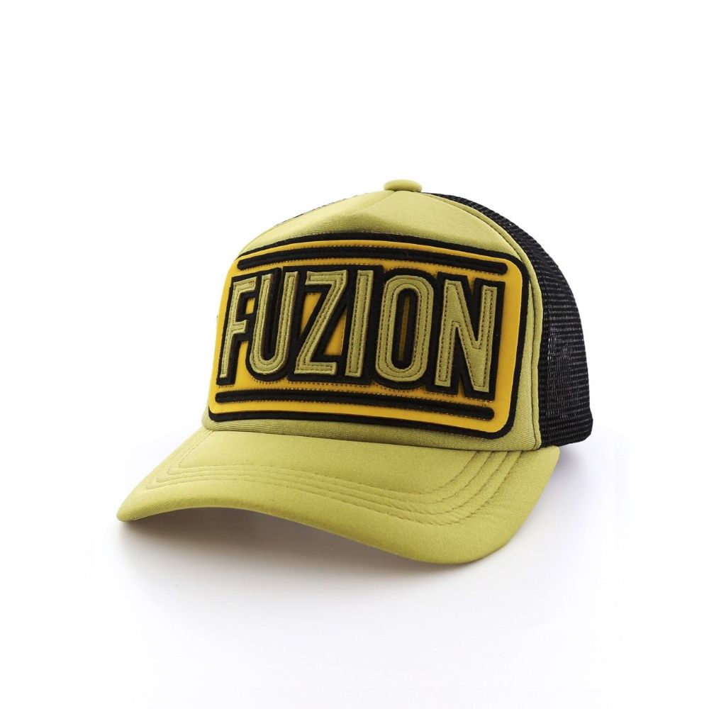 قبعة كلاسيكية للرأس 015 بعبارة Fuzion لون بني ذهبي