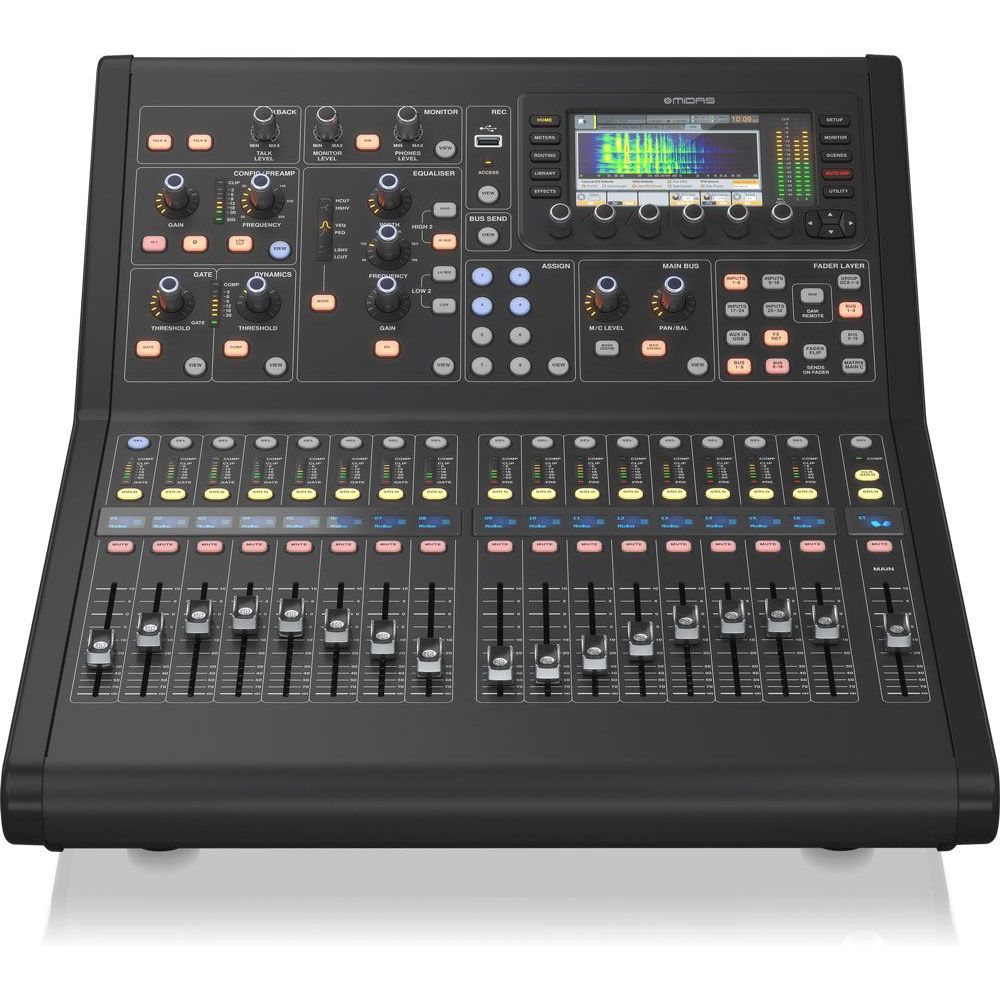 Midas M32R LIVE Digital Console for Live and Studio with 40 Input Channels / 16 Midas PRO Microphone Preamplifiers and 25 Mix Buses and Live Multitrack Recording