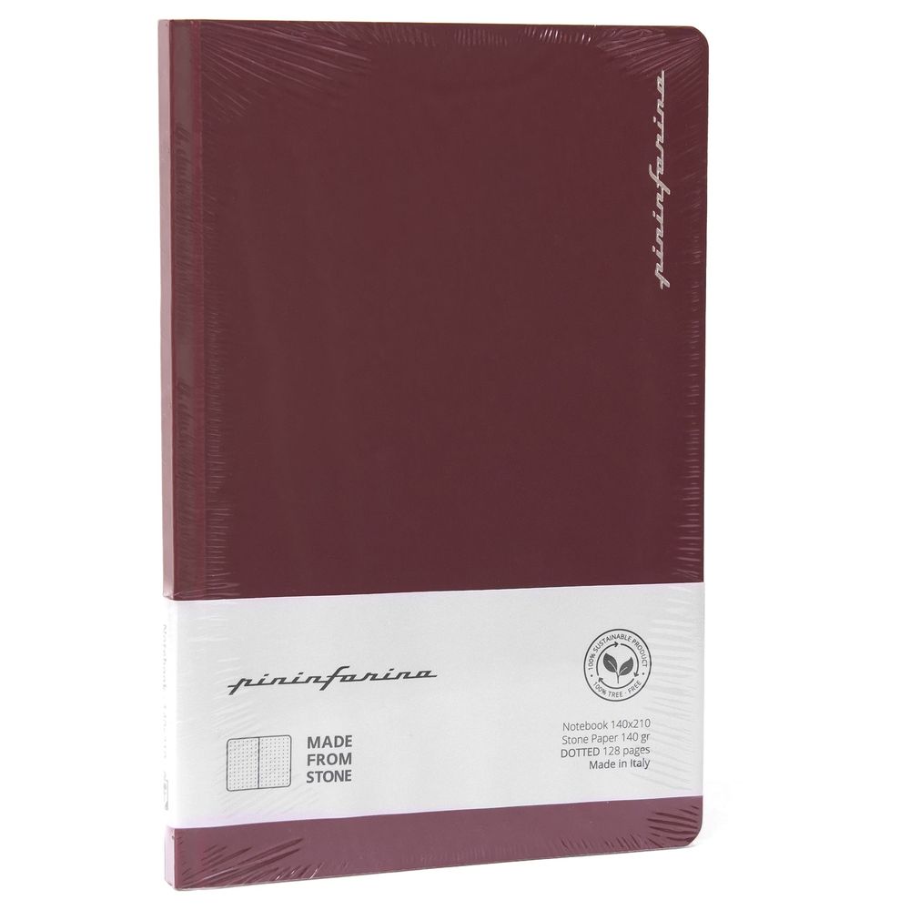 Pininfarina Segno Notebook Stone Paper Red/Dotted Stone Paper Notebook