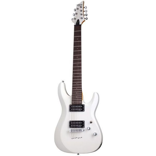 Schecter 438 Electric Guitar 7 Strings C-7 Deluxe - Satin White (SWHT)