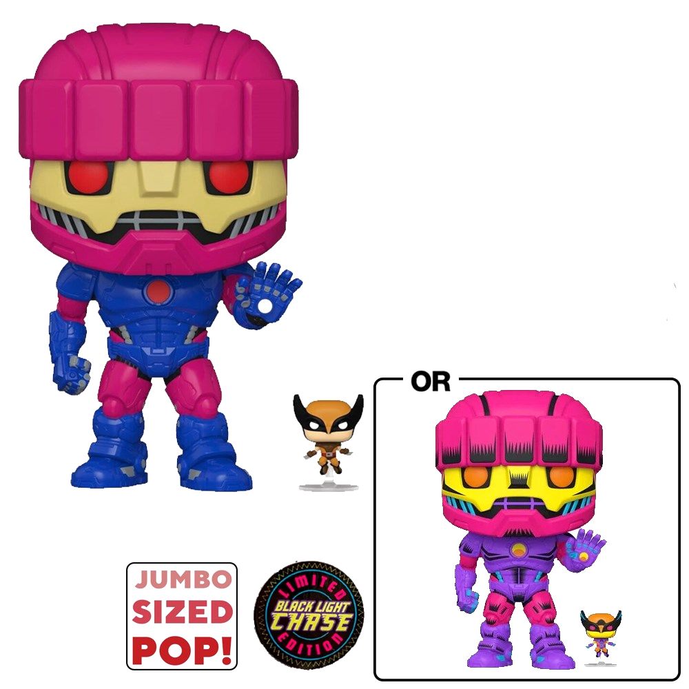 Funko Pop! Jumbo Marvel X-Men Sentinel with Wolverine 10-Inch Vinyl Figure (*with Chase)