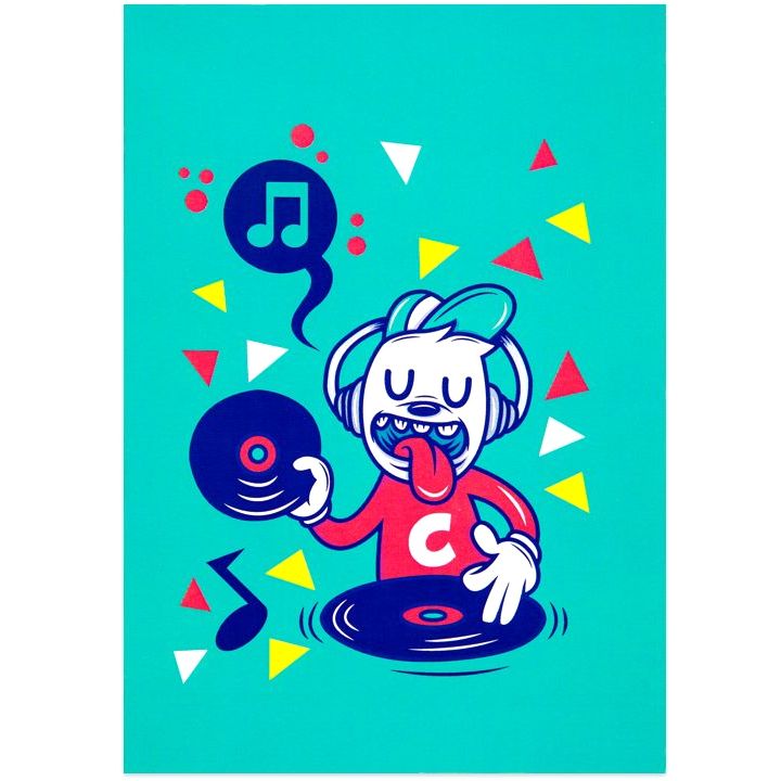 StoryChips DJ Mixing Greeting Card