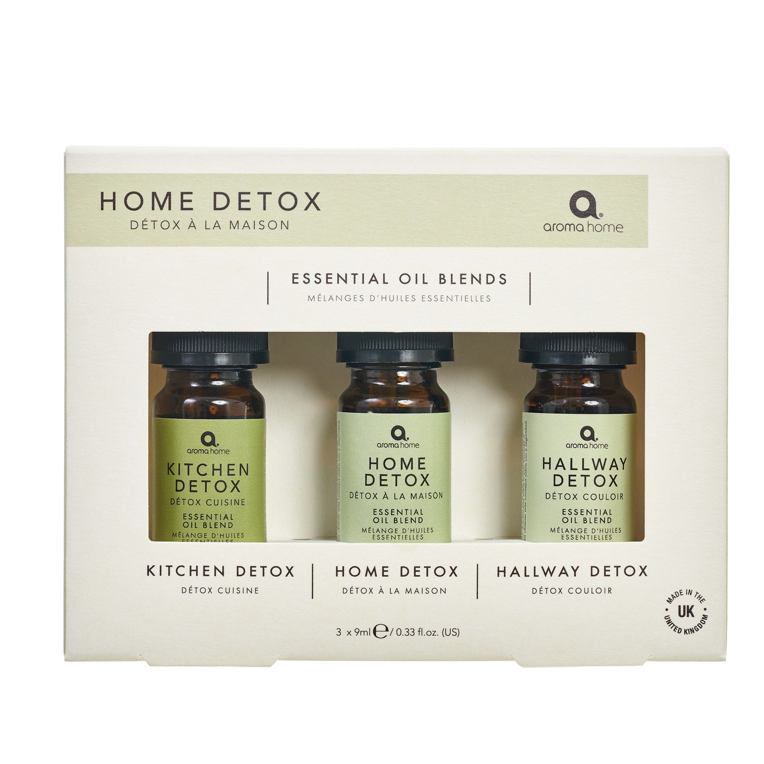 Aroma Home Home Detox Essential Oil Blends Set (3 x 9ml)