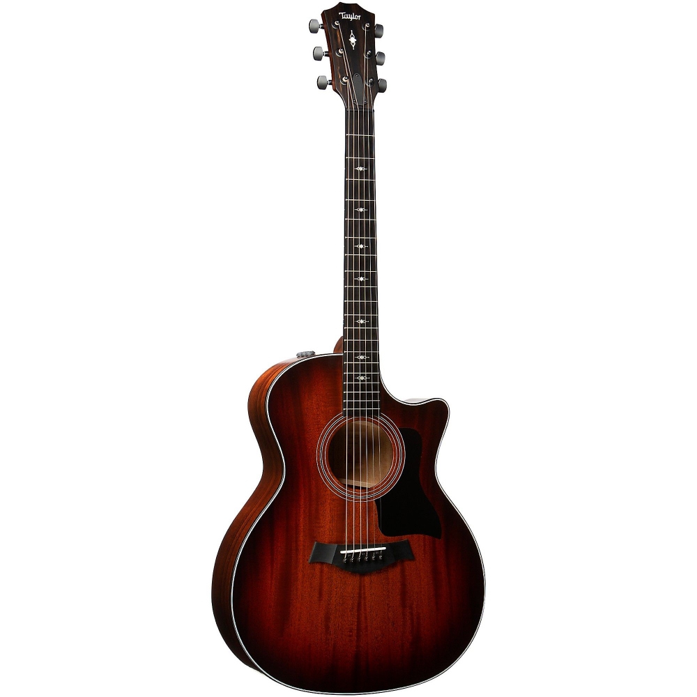 Taylor 324ce Grand Auditorium Tropical Mahogany Acoustic-Electric Guitar Cutaway V Class Bracing - Shaded Edge Burst - Includes Hardshell Case