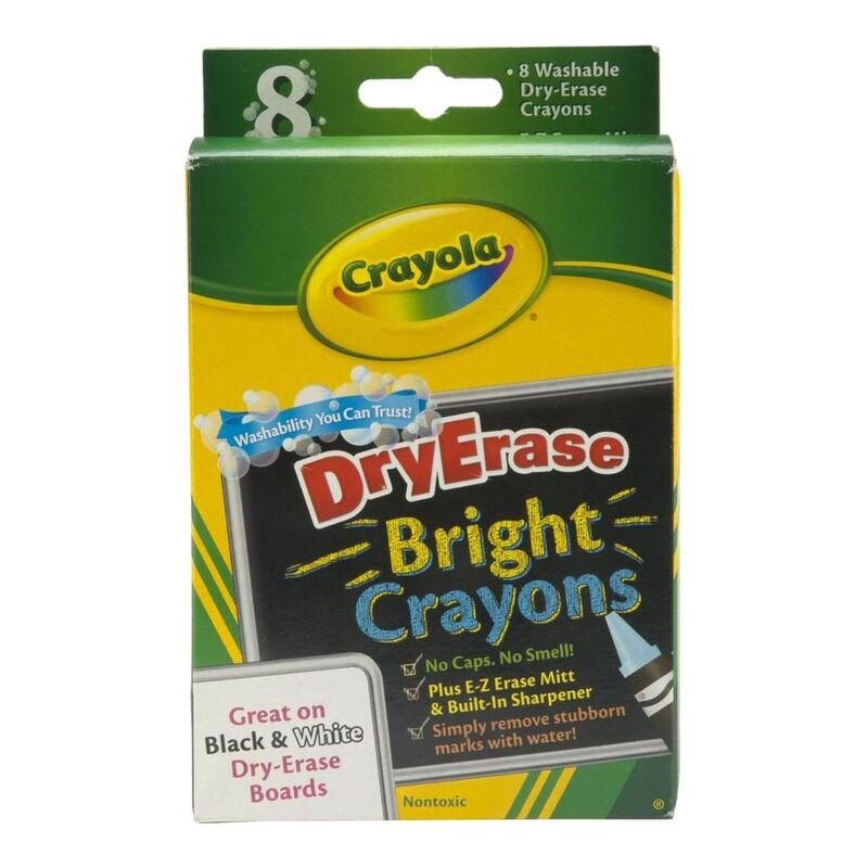 Crayola Washable Dry Erase Crayon Colors (Set of 8)