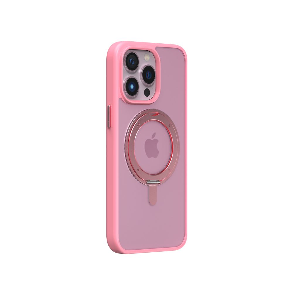 Momax Roller Magnetic Case For iPhone 15 Pro Max 6.7-Inch - Pink