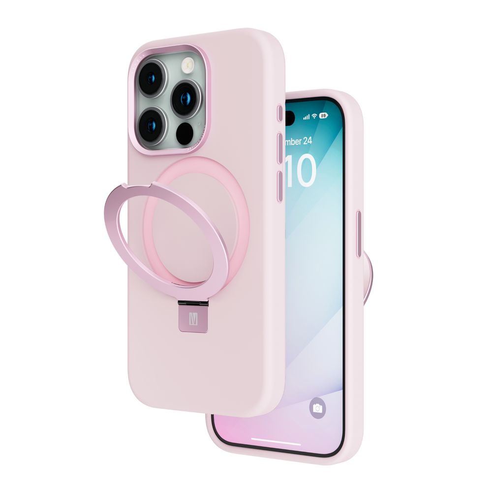 Leveo Iris Pro Liquid Silicone Case Fore iPhone 15 Pro - Pink