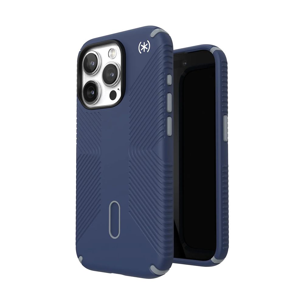 Speck Presidio2 Grip Magsafe with Clicklock iPhone 15 Pro Case - Coastal Blue/Dust Grey