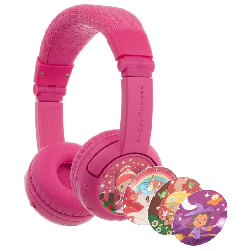 Buddyphones Play + Rose Pink Kids Headphones - Pink