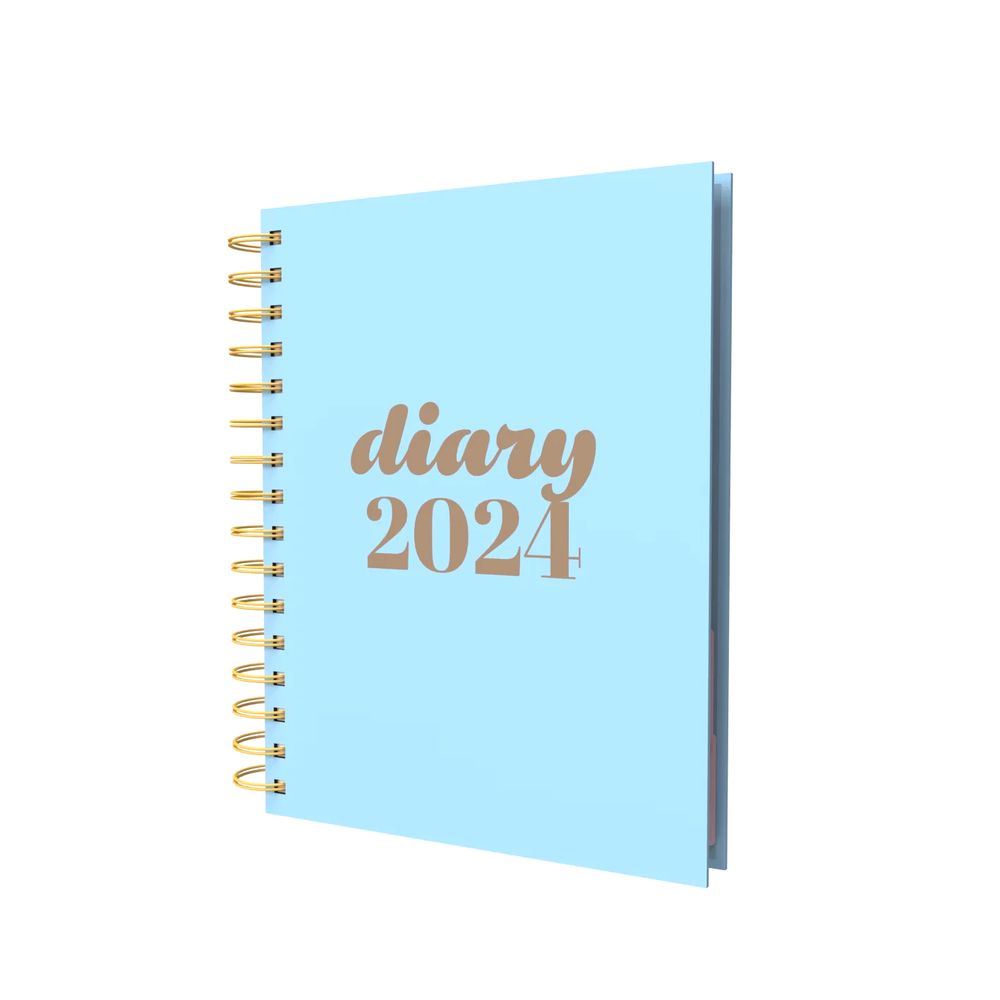 Collins Debden Scandi Calendar Year 2024 A5 Week-To-View Journal - Light Blue