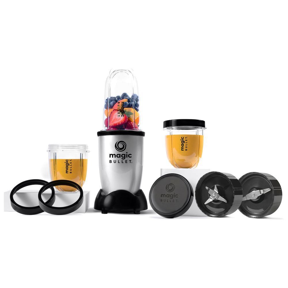 Nutribullet Magic Bullet High-Speed Blender/Mixer System 400W Silver (Set of 11)