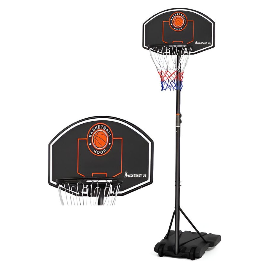 Knight Shot Basketball Post Movable Outdoor 102 Model (with Adjustable Height to 10Ft)