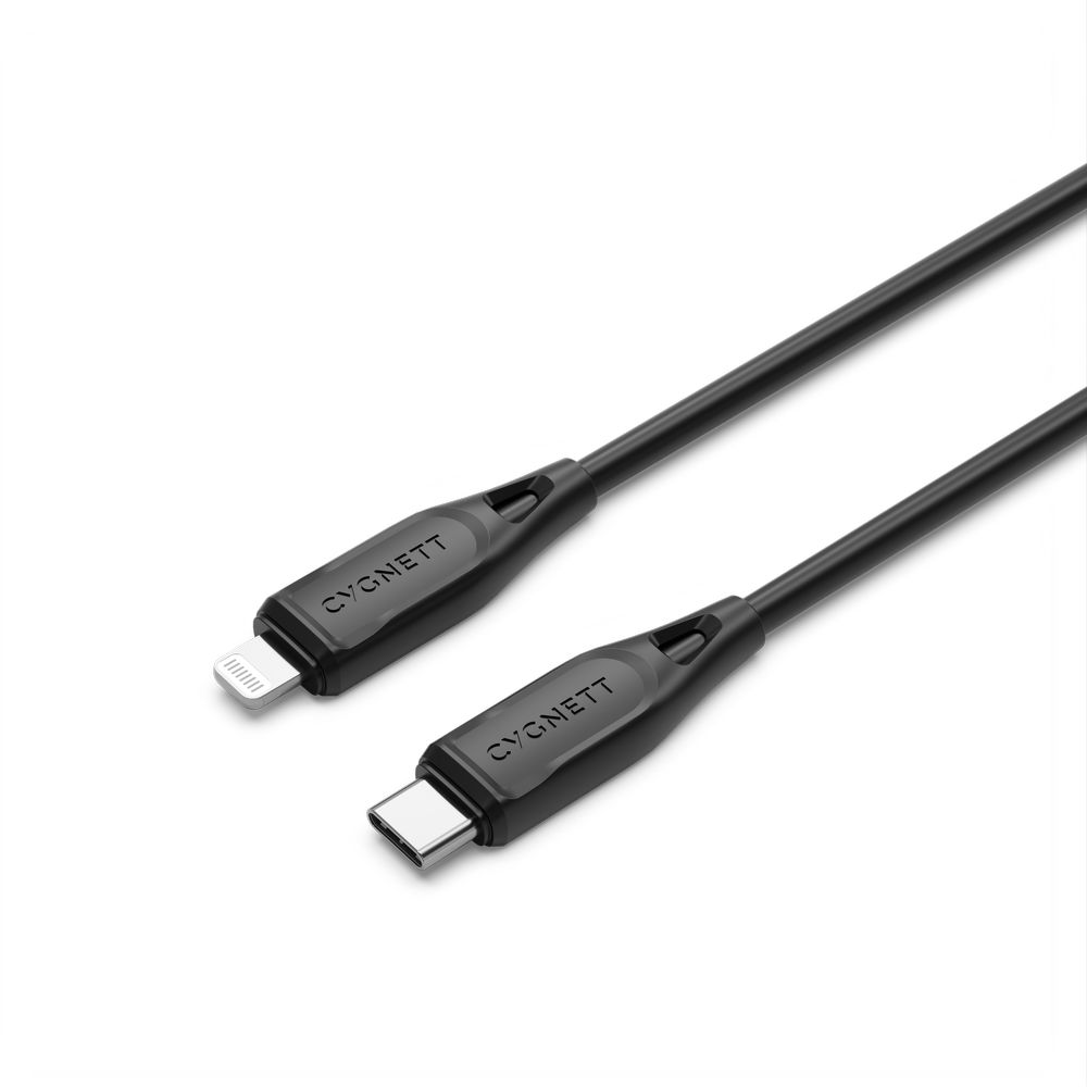 Cygnett Essentials Lightning To USB-C Cable 1m - Black