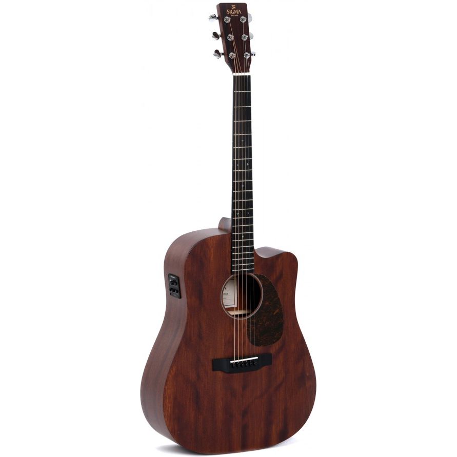 Sigma DMC-15E Guitars D-14 Fret Cutaway Semi Acoustic Guitar - Satin - IncludesSoftcase