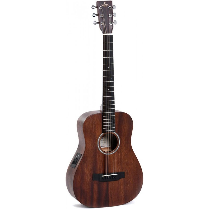 Sigma Guitars TM-15E Solid Semi Acoustic Travel Guitar - Satin - IncludesSoftcase